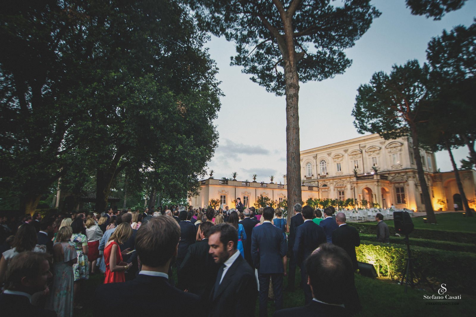 The villa, once it was dark