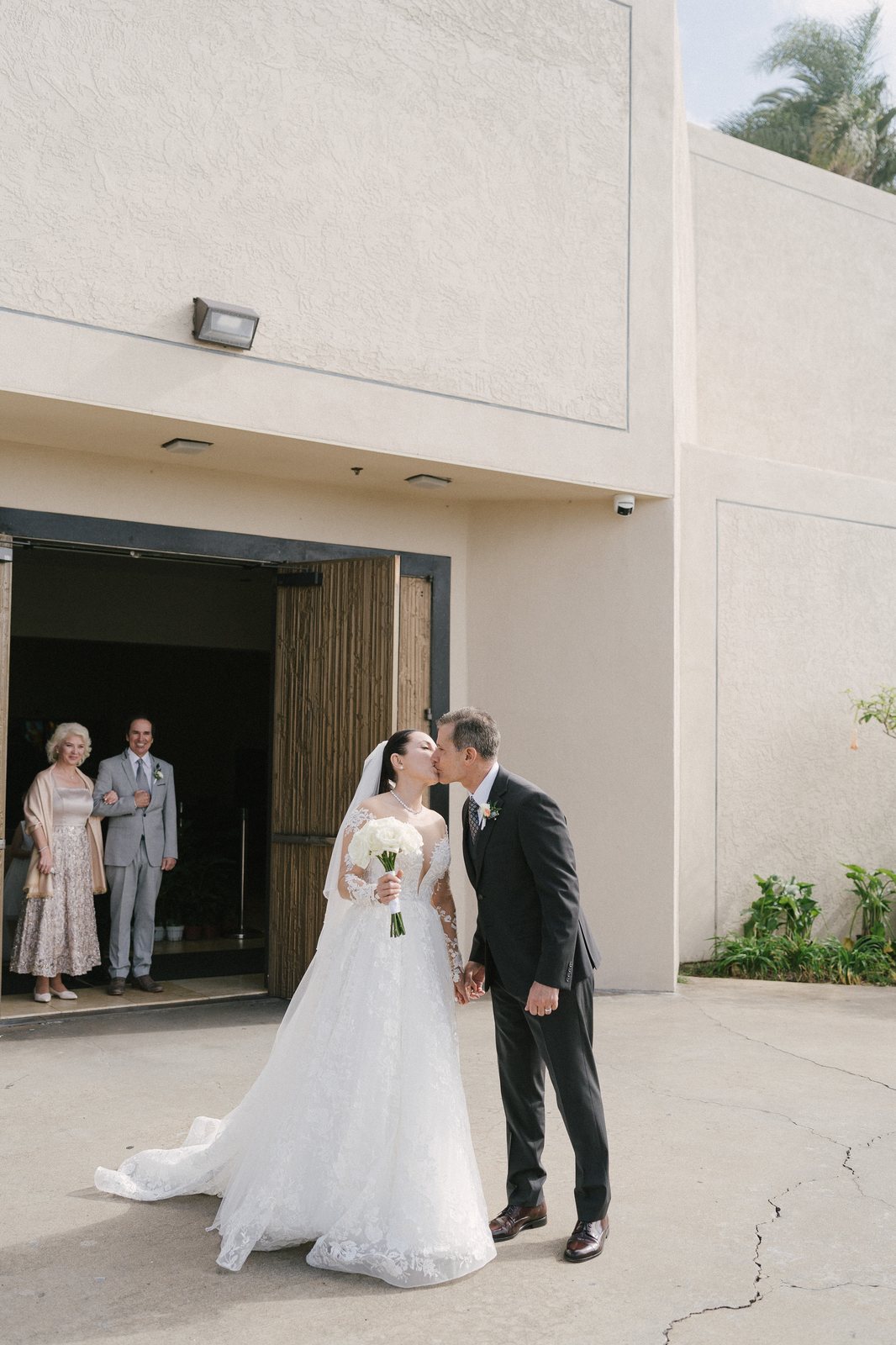 Outside the doors