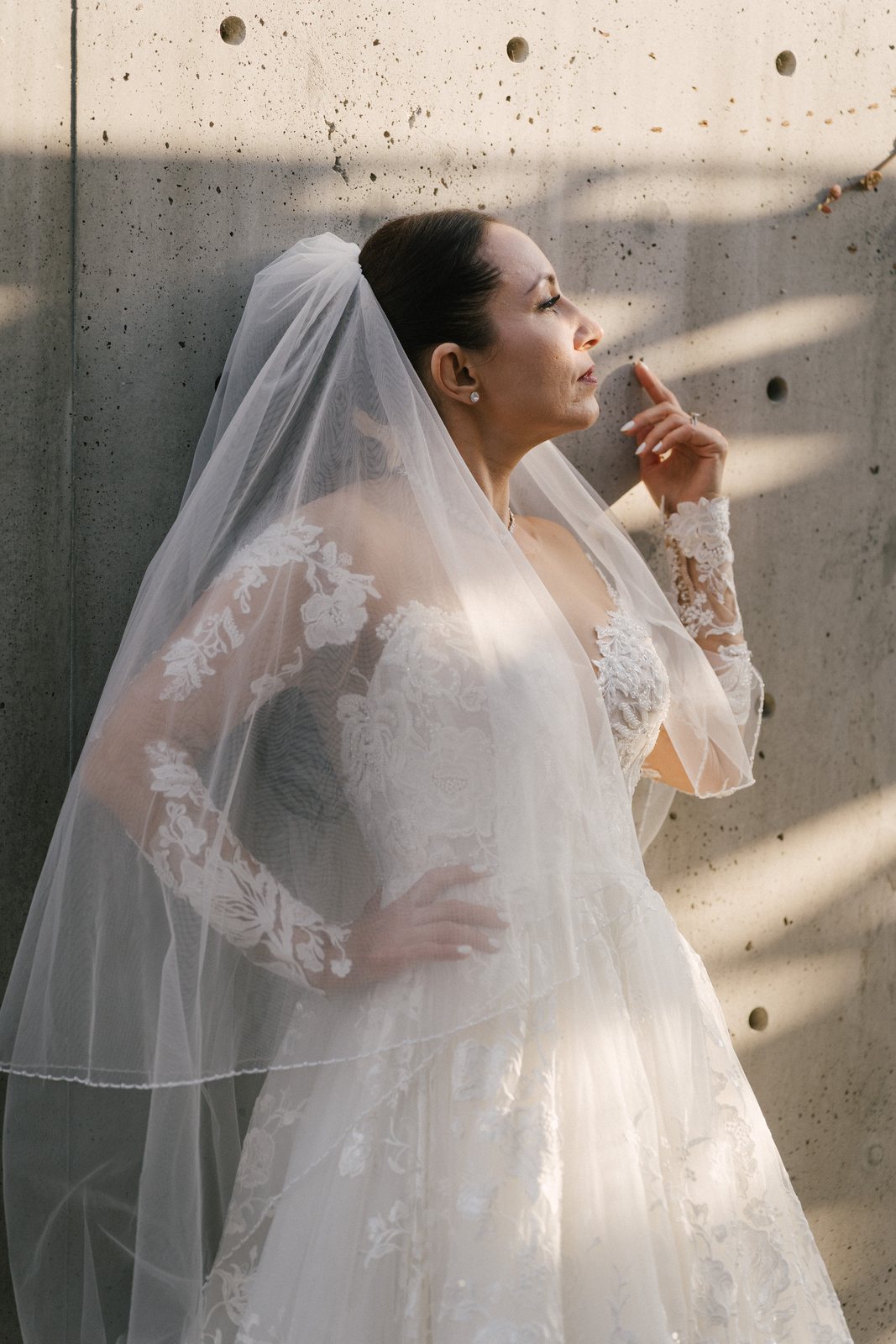 Concrete, and a veil